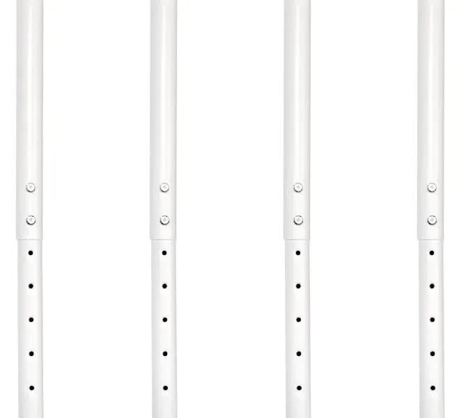 Pieds de table réglables en métal 60 à 100 cm — lot de 4