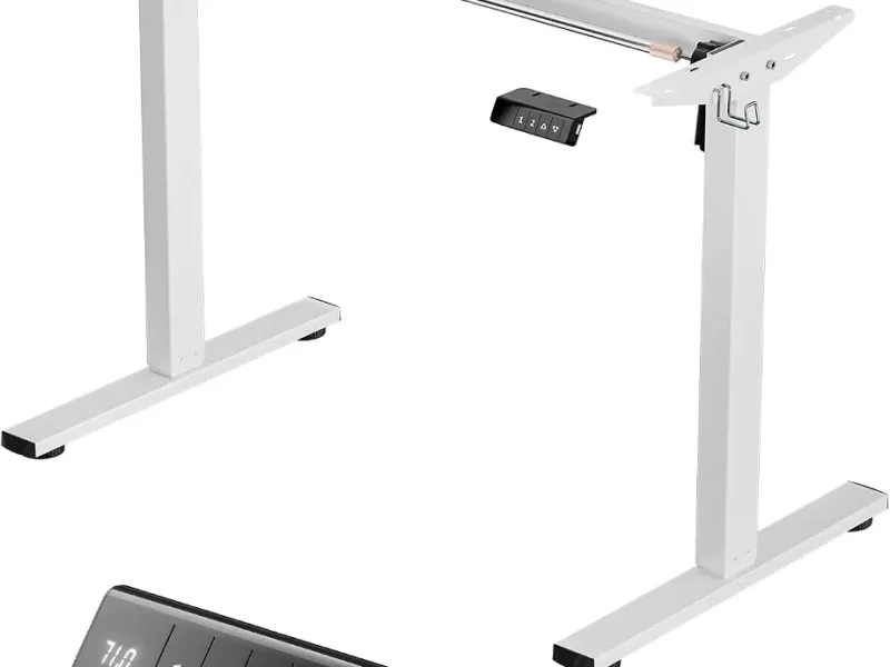 Pieds de bureau réglables, structure métal — lot de 2