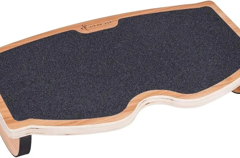 StrongTek Repose-pieds basculant en bois naturel