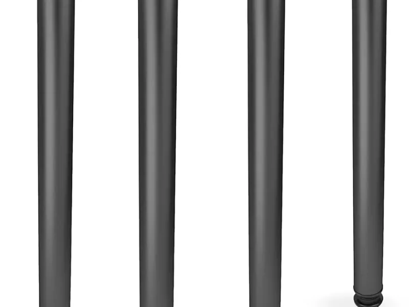 ATM Pieds de table noir 71 x 6 cm, charge 75 kg — lot de 4