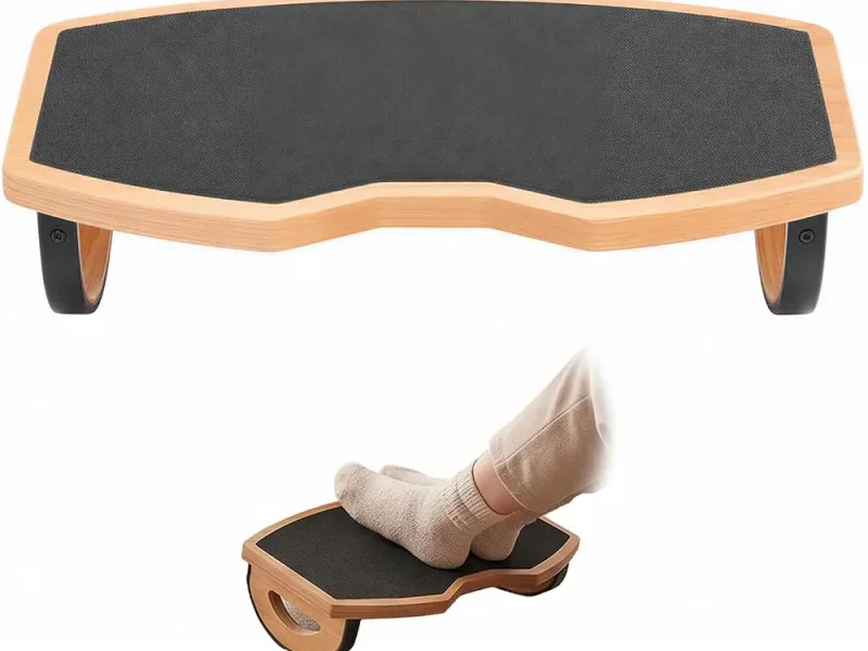Repose-pieds en bois sous bureau, antidérapant