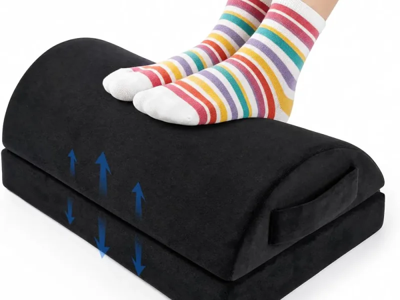 Repose-pieds réglable sous bureau en mousse à mémoire de forme