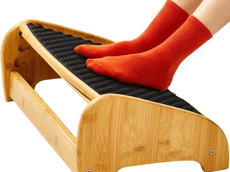 HUANUO Repose-pieds de bureau en bambou
