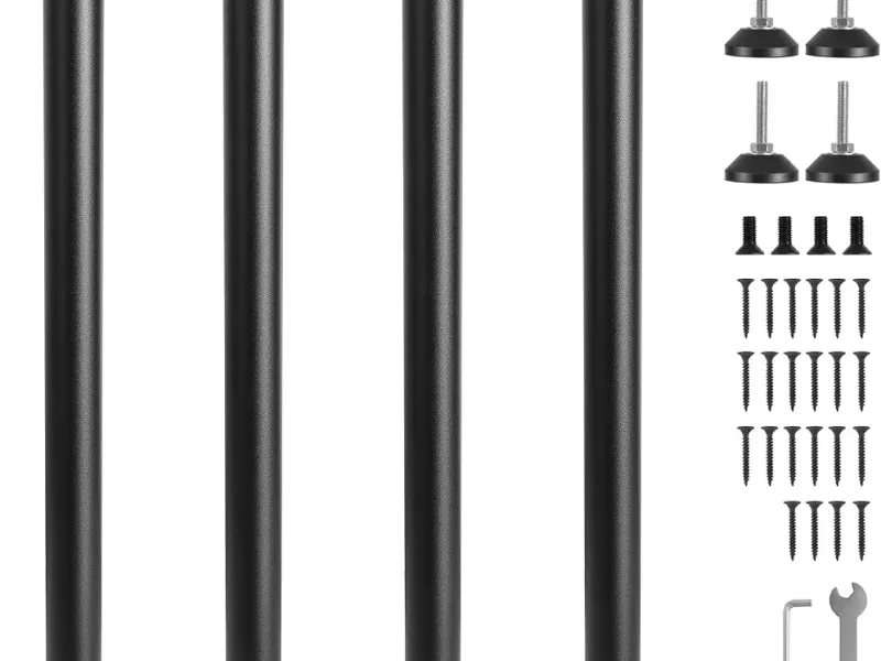 VEVOR Pieds de bureau réglables 710 mm — lot de 4